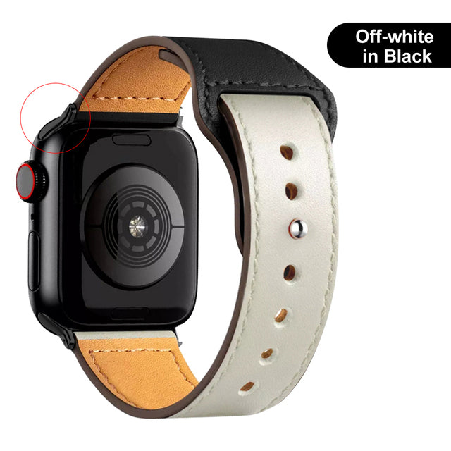 Leather strap for Apple Watch band high quality Male lady series 1234567 SE 44mm 40mm watch for iWatch 42mm 38mm Bracelet