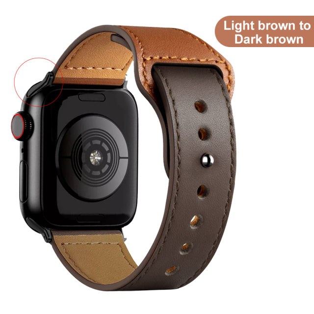 Leather strap for Apple Watch band high quality Male lady series 1234567 SE 44mm 40mm watch for iWatch 42mm 38mm Bracelet