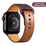 Leather strap for Apple Watch band high quality Male lady series 1234567 SE 44mm 40mm watch for iWatch 42mm 38mm Bracelet