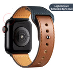 Leather strap for Apple Watch band high quality Male lady series 1234567 SE 44mm 40mm watch for iWatch 42mm 38mm Bracelet
