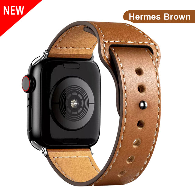 Leather strap for Apple Watch band high quality Male lady series 1234567 SE 44mm 40mm watch for iWatch 42mm 38mm Bracelet