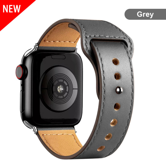 Leather strap for Apple Watch band high quality Male lady series 1234567 SE 44mm 40mm watch for iWatch 42mm 38mm Bracelet
