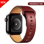 Leather strap for Apple Watch band high quality Male lady series 1234567 SE 44mm 40mm watch for iWatch 42mm 38mm Bracelet