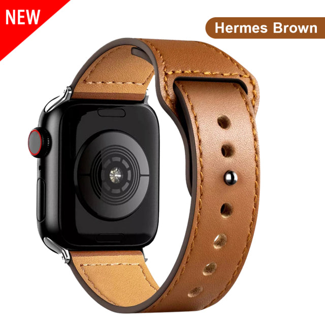 Leather strap for Apple Watch band high quality Male lady series 1234567 SE 44mm 40mm watch for iWatch 42mm 38mm Bracelet