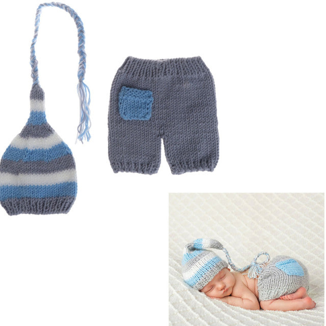 newborn photography props crothet baby clothes boy clothing boys accessories infant girl costume crocheted handmade outfit