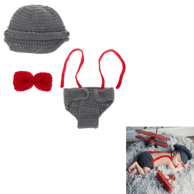 newborn photography props crothet baby clothes boy clothing boys accessories infant girl costume crocheted handmade outfit