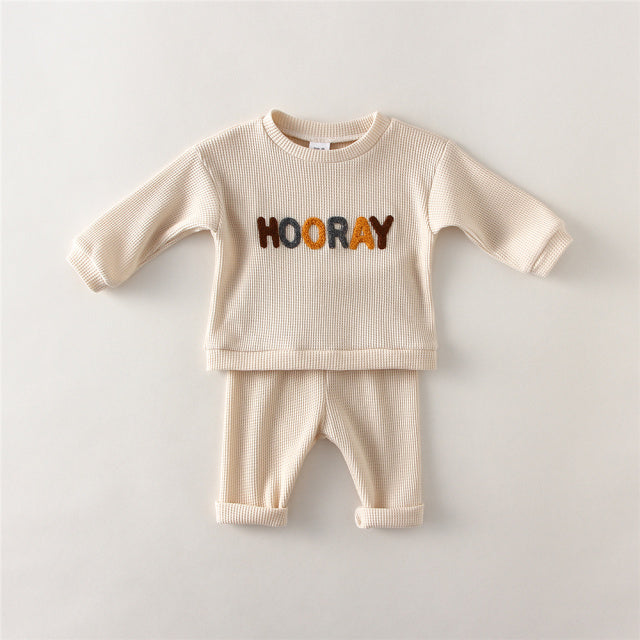 Fashion Baby Clothes Set Spring Toddler Baby Boy Girl Casual Tops Sweater + Loose Trouser 2pcs Newborn Baby Boy Clothing Outfits