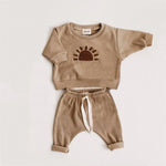 Fashion Baby Clothes Set Spring Toddler Baby Boy Girl Casual Tops Sweater + Loose Trouser 2pcs Newborn Baby Boy Clothing Outfits