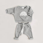Fashion Baby Clothes Set Spring Toddler Baby Boy Girl Casual Tops Sweater + Loose Trouser 2pcs Newborn Baby Boy Clothing Outfits