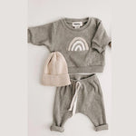 Fashion Kids Clothes Set Toddler Baby Boy Girl Pattern Casual Tops + Child Loose Trousers 2pcs Baby Boy Designer Clothing Outfit