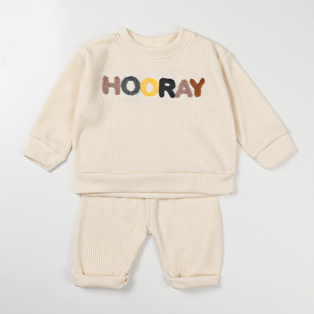 Fashion Kids Clothes Set Toddler Baby Boy Girl Pattern Casual Tops + Child Loose Trousers 2pcs Baby Boy Designer Clothing Outfit