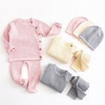 Baby Boy Girl Clothes Sets Spring Newborn Baby Girl Clothing Tops + Pant Outfits Baby Knit Sweater Baby Pajamas Sets