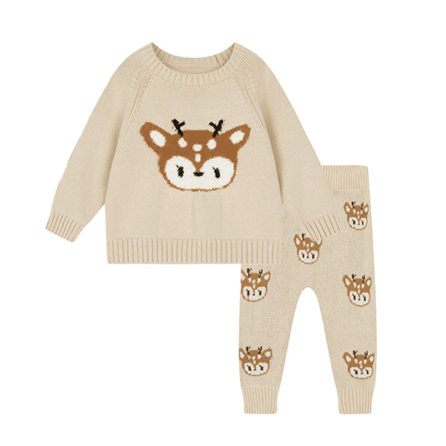 Baby Boy Girl Clothes Sets Spring Newborn Baby Girl Clothing Tops + Pant Outfits Baby Knit Sweater Baby Pajamas Sets