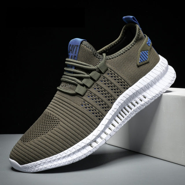 New Men Casual Shoes Breathable Mesh Sneakers Comfortable Walking Footwear Male Running Sport Shoes Lace Up Walking Shoe