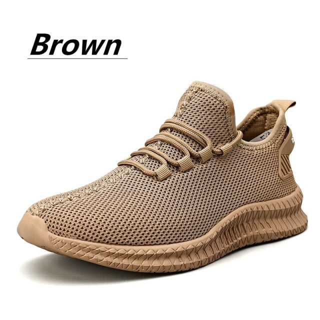 New Men Casual Shoes Breathable Mesh Sneakers Comfortable Walking Footwear Male Running Sport Shoes Lace Up Walking Shoe