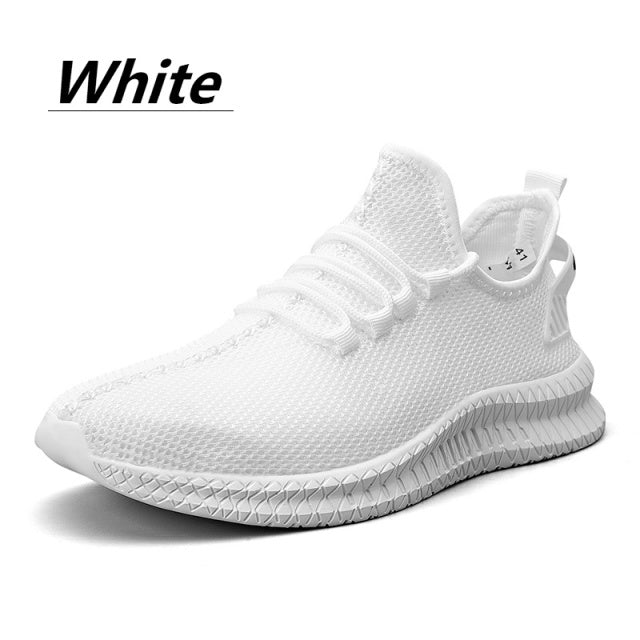 New Men Casual Shoes Breathable Mesh Sneakers Comfortable Walking Footwear Male Running Sport Shoes Lace Up Walking Shoe