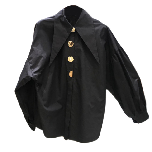 2022 Autumn Comfort Women's Shirt Sharp Corner Lapel Fashion Lady Blouse All-match Long-sleeved Shirt Blouse Blusas Mujer 15630
