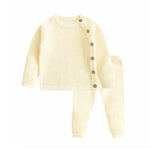 Baby Boy Girl Clothes Sets Spring Newborn Baby Girl Clothing Tops + Pant Outfits Baby Knit Sweater Baby Pajamas Sets