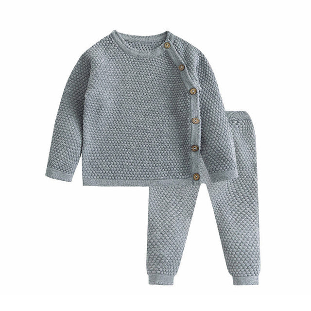Baby Boy Girl Clothes Sets Spring Newborn Baby Girl Clothing Tops + Pant Outfits Baby Knit Sweater Baby Pajamas Sets