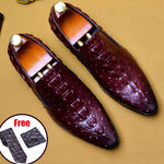 Phenkang Genuine Leather Black Mens Shoes Oxford Office Shoes For Men Luxury Dress Shoes Slipon Wedding Shoes For Men