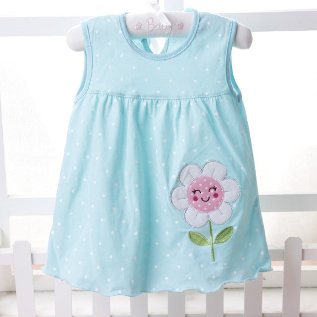 Baby Dress 2018 Summer New Girls Fashion Infantile Dresses Cotton Children's Clothes Flower Style Kids Clothing Princess Dress