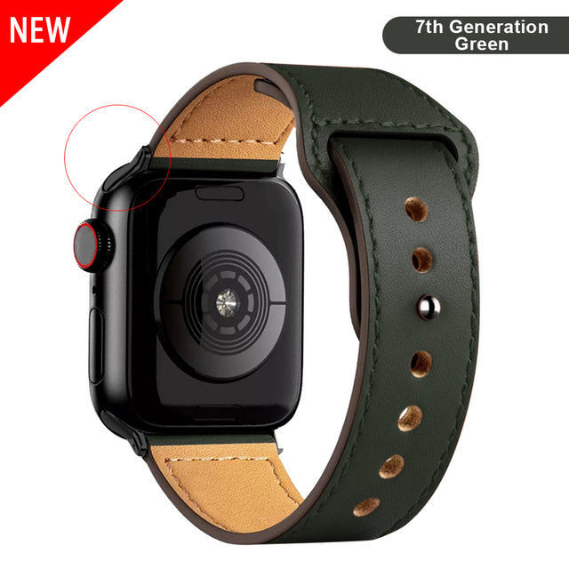Leather strap for Apple Watch band high quality Male lady series 1234567 SE 44mm 40mm watch for iWatch 42mm 38mm Bracelet
