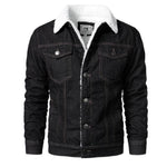 Men Light Blue Jean Jackets Casual Denim Coats New Men High Quality Wool Liner Thicker Winter Denim Jackets Warm Coats Size 6XL