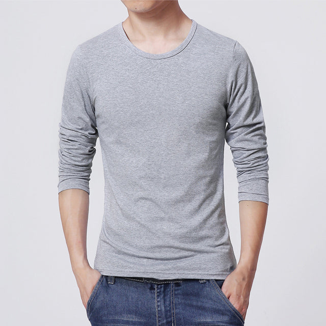 Men Shirt Sweaters Solid Color Half High Collar Casual Slim Long Sleeve Keep Warm Tight Shirt Male for Men Clothes Inner Wear