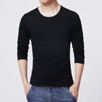 Men Shirt Sweaters Solid Color Half High Collar Casual Slim Long Sleeve Keep Warm Tight Shirt Male for Men Clothes Inner Wear