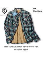 Velvet Thick Warm Women's Plaid Shirt Female Long Sleeve Tops M-5XL Winter Fleece Casual Check Blouse Autumn Clothes T77710A