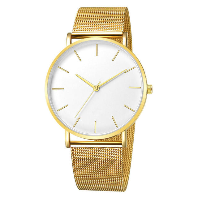 Women Watch Rose Gold Montre Femme 2022 Women's Mesh Belt ultra-thin Fashion relojes para mujer Luxury Wrist Watches reloj mujer