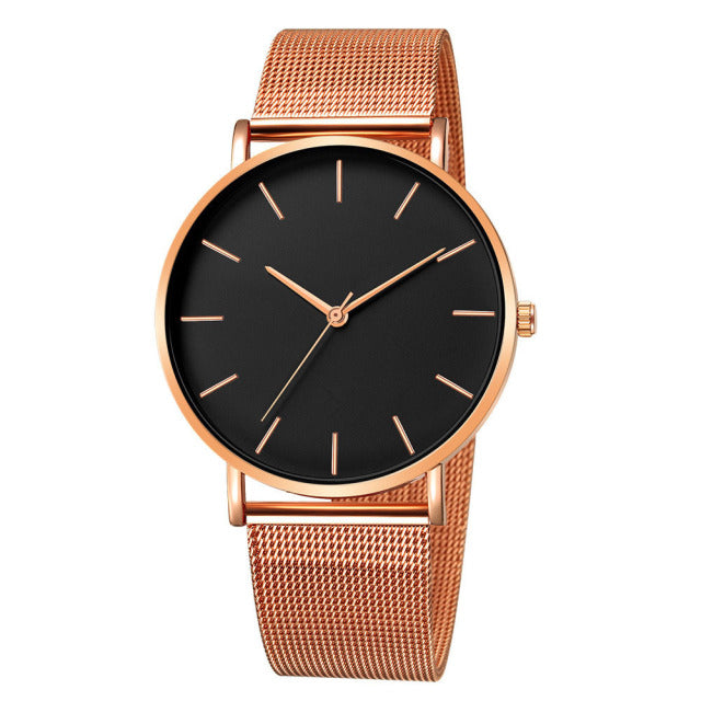 Women Watch Rose Gold Montre Femme 2022 Women's Mesh Belt ultra-thin Fashion relojes para mujer Luxury Wrist Watches reloj mujer