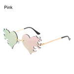 UV400 Trendy Tassel Sunglasses Fashion Retro Rimless Sun Glasses Steampunk Sunglasses Shades Funny Clouds Shaped Eyeglasses