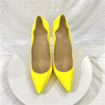 Veowalk Pink Curl Upper Women Patent Pointed Toe Stiletto High Heels Sexy Ladies Party Dress Shoes Club Dance Pumps Plus Size