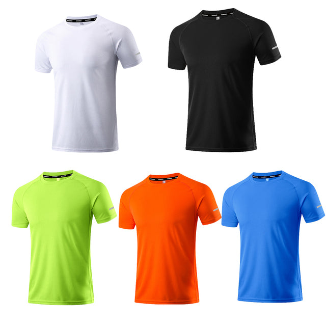 Men Running T-Shirts Quick Dry Compression Sport T-Shirts Athletic Wear Fitness Gym Running Soccer Shirts Men Jersey Sportswear