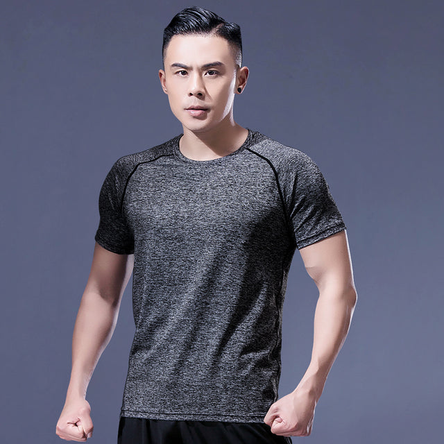 Men Running T-Shirts Quick Dry Compression Sport T-Shirts Athletic Wear Fitness Gym Running Soccer Shirts Men Jersey Sportswear