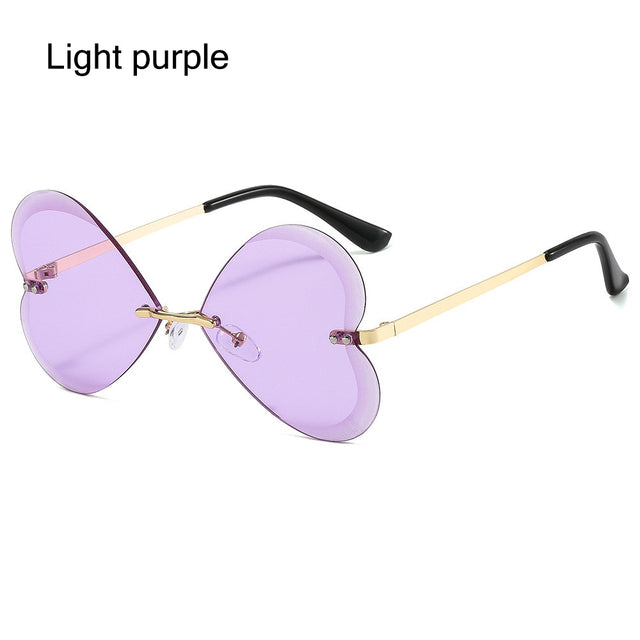 UV400 Trendy Tassel Sunglasses Fashion Retro Rimless Sun Glasses Steampunk Sunglasses Shades Funny Clouds Shaped Eyeglasses