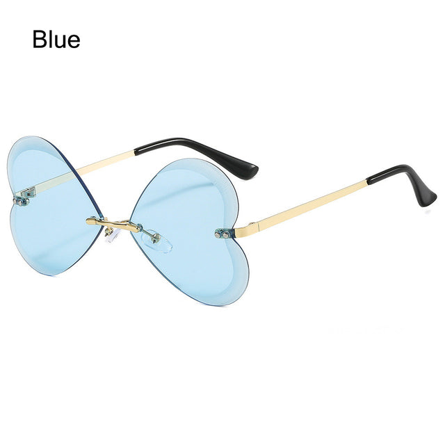 UV400 Trendy Tassel Sunglasses Fashion Retro Rimless Sun Glasses Steampunk Sunglasses Shades Funny Clouds Shaped Eyeglasses