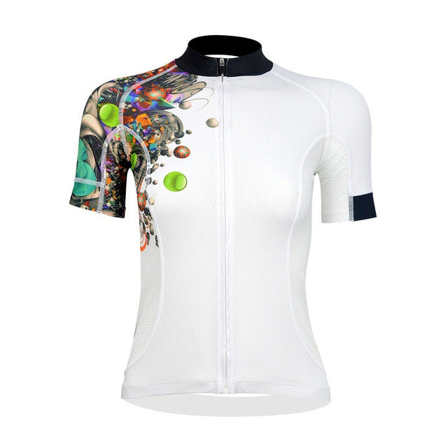 Outdoors Cycling Athletic Wear Breathable Team MTB Racing Sport Bicycle Jersey Ladies Cycling Clothing Short Bike Jersey