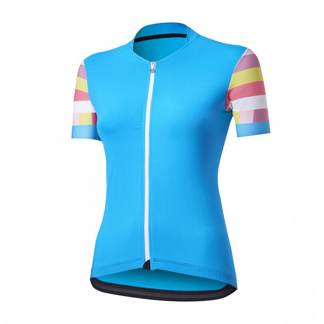 Outdoors Cycling Athletic Wear Breathable Team MTB Racing Sport Bicycle Jersey Ladies Cycling Clothing Short Bike Jersey