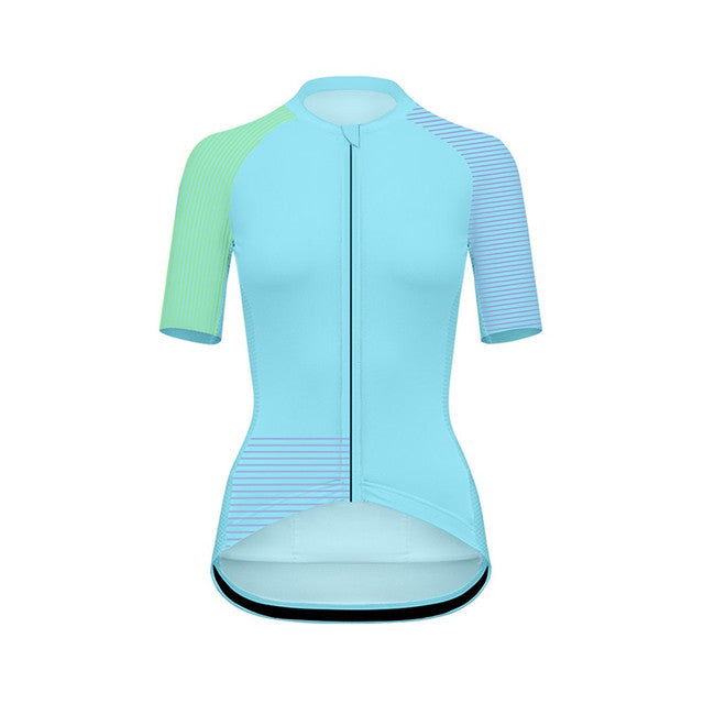 Outdoors Cycling Athletic Wear Breathable Team MTB Racing Sport Bicycle Jersey Ladies Cycling Clothing Short Bike Jersey