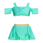 Kids Jasmine Dress Aladdin Princess Magic Lamp Girls Birthday Party Cosplay Costume Top+Pant+Headband Carnival Clothing Vestidos