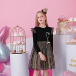 Kids Autumn Winter Dresses for Girls Star Sequins Princess Dress Girl Long Sleeve Party Vestidos Girls Dress Children Clothing