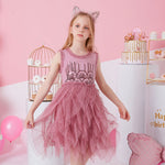 DXTON Girls Clothes 2022 New Summer Princess Dresses Flying Sleeve Kids Dress Unicorn Party Girls Dresses Children Clothing 3-8Y