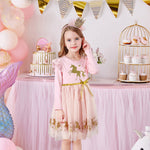 VIKITA Girls Dress Autumn Winter Kids Casual Long Sleeve Dress for Girl Unicorn Party Princess Dress Children Clothing 3-8 Years