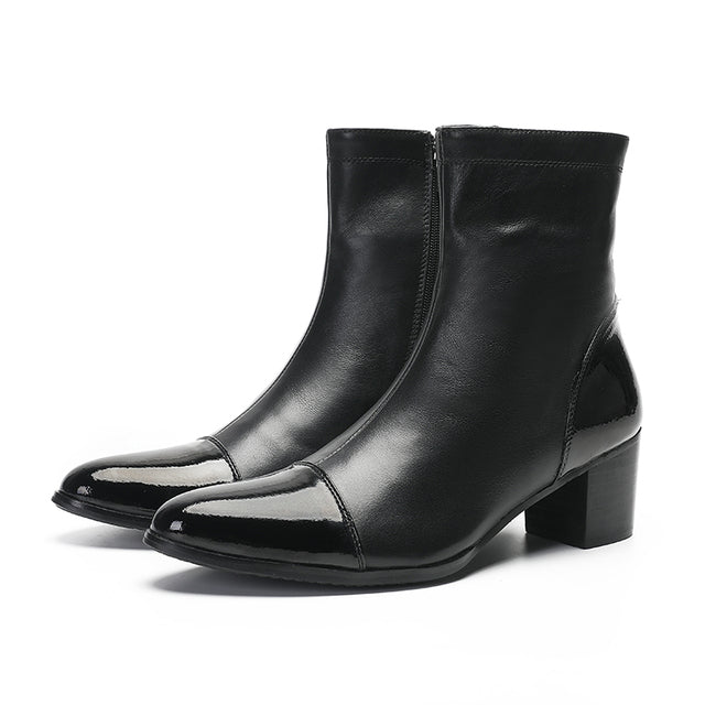 italian military dress boots steel pointed toe high heels western styles brown double buckle strap cowboy boots shoes man