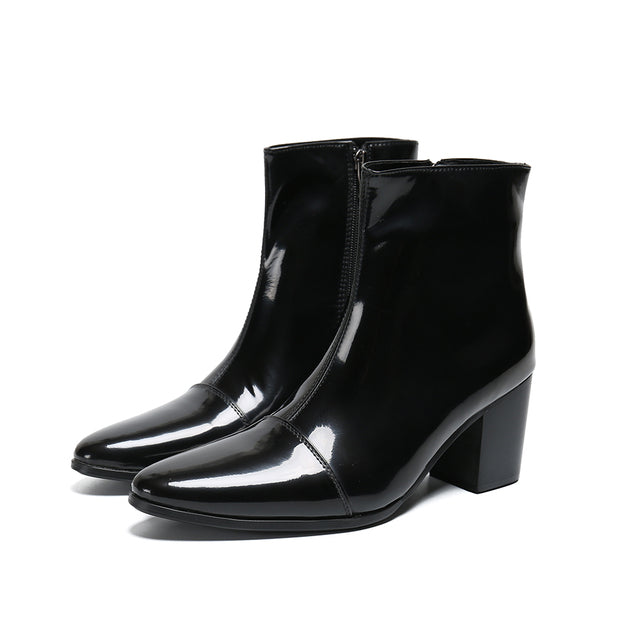 italian military dress boots steel pointed toe high heels western styles brown double buckle strap cowboy boots shoes man