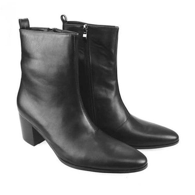 italian military dress boots steel pointed toe high heels western styles brown double buckle strap cowboy boots shoes man
