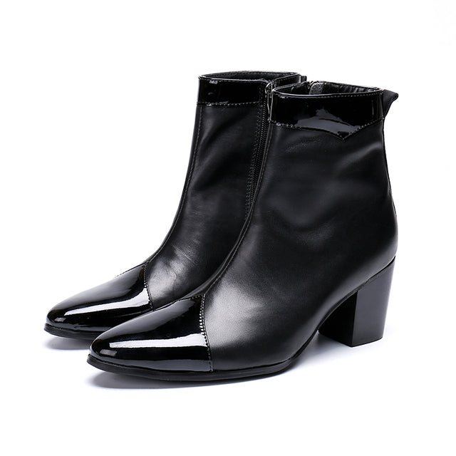italian military dress boots steel pointed toe high heels western styles brown double buckle strap cowboy boots shoes man