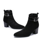 italian military dress boots steel pointed toe high heels western styles brown double buckle strap cowboy boots shoes man